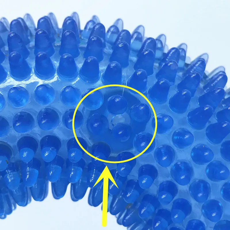 Donuts Shape Rubber Chew Play Tpr Pet Toy With Sound Spiky Dog Toy For