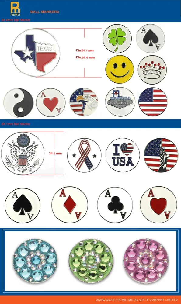 Unique Doming Sticker Blank Golf Ball Marker Buy Golf Ball Marker