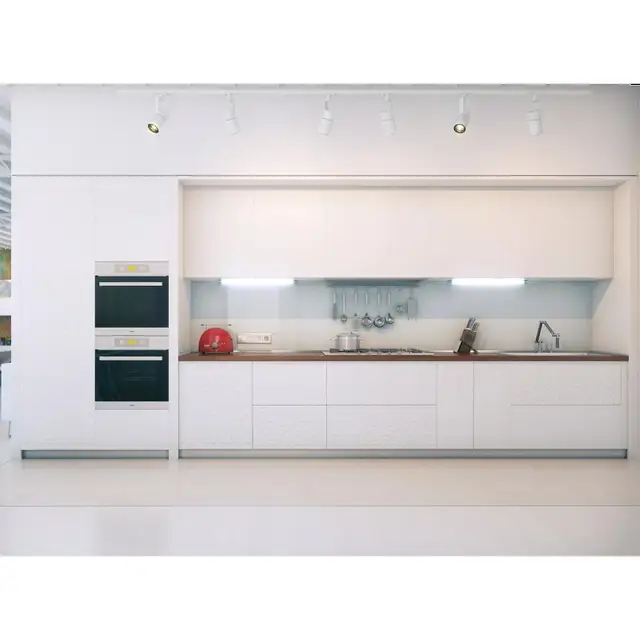 Polyester Kitchen Cabinet Doors Design Modern Kitchen For Sale