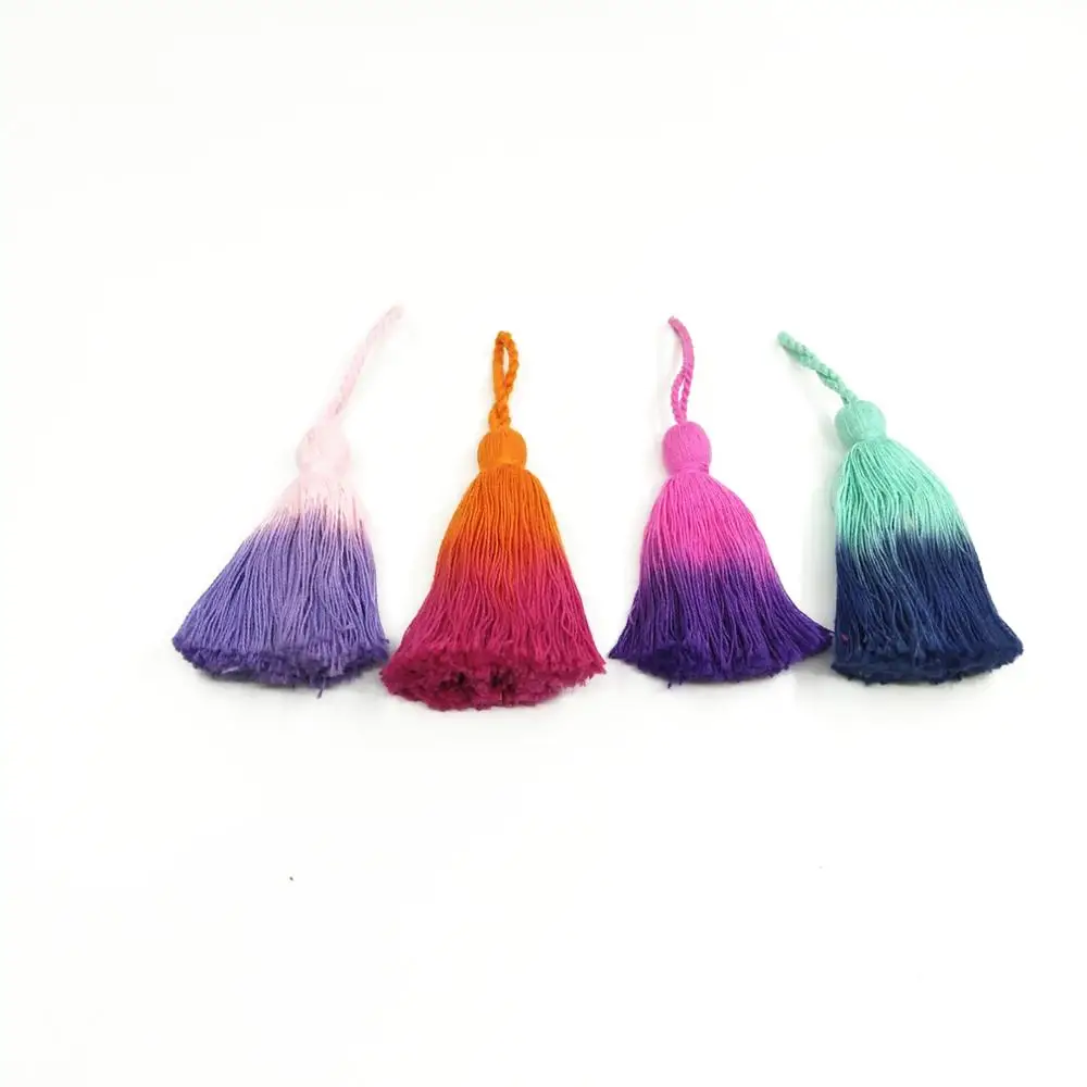 Handmade Multi Colors Cotton Tassel For Scarf & Mini Tassel For Scarf
