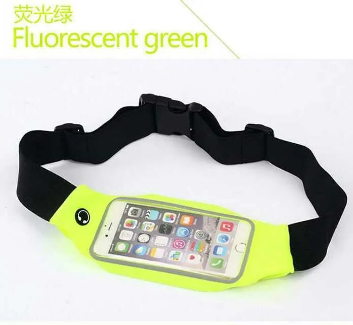 Sporting waist bag for iphone 6 plus Waterproof seal fit different sizes mobile phone with zipper