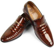 Men Genuine leather brand shoes commercial real leather male shoes fashion wedding shoes breathable casual shoes flats for men