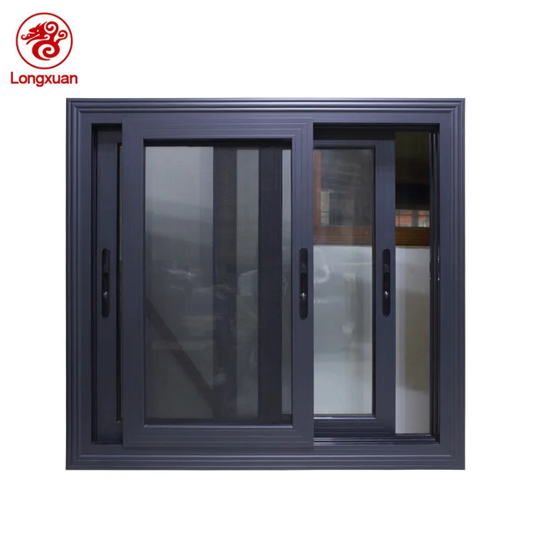 Kenya Elegant Villa Glass Aluminium Sliding Window Design With Fly