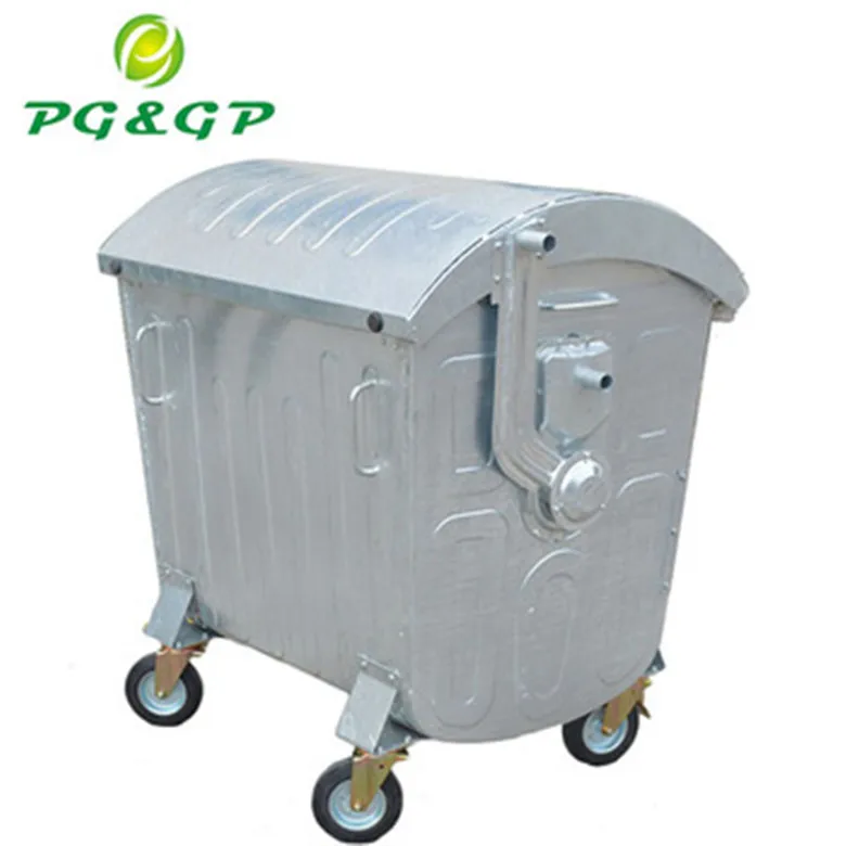 Outdoor Industrial Garbage Bin,Metal Waste Container 1100l Metal Waste
