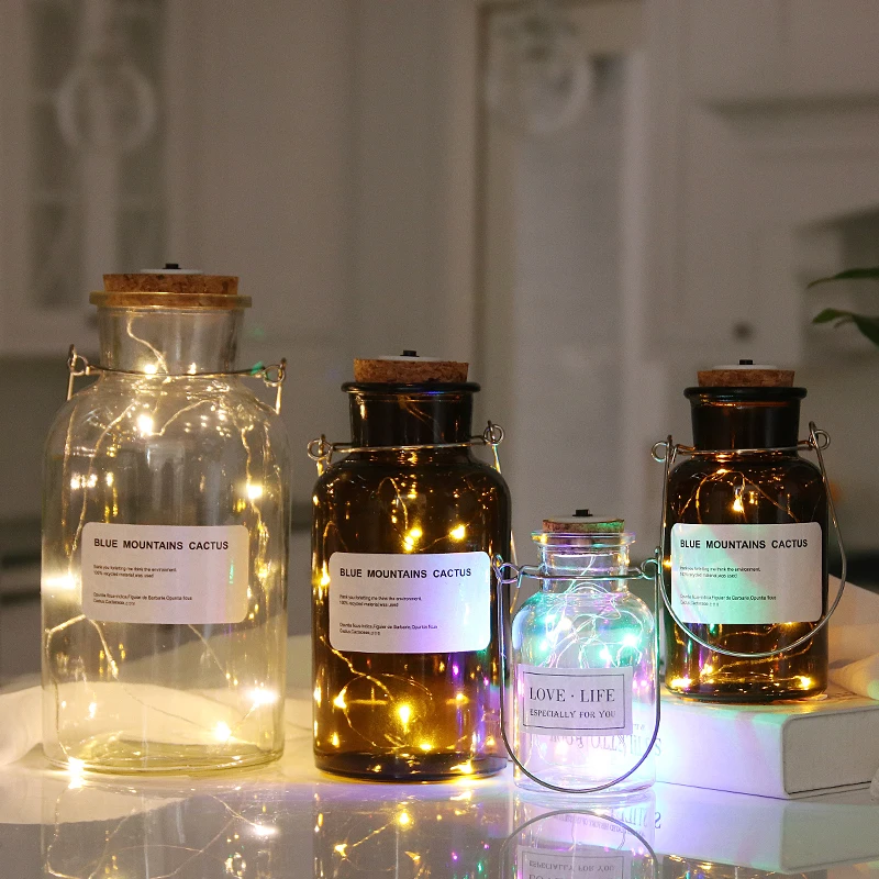 youcheng 批发装饰圣诞礼物 led 许愿灯太阳能玻璃瓶