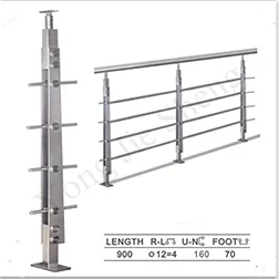 New Design Tempered Glass Stainless steel Railing Stair Balustrade