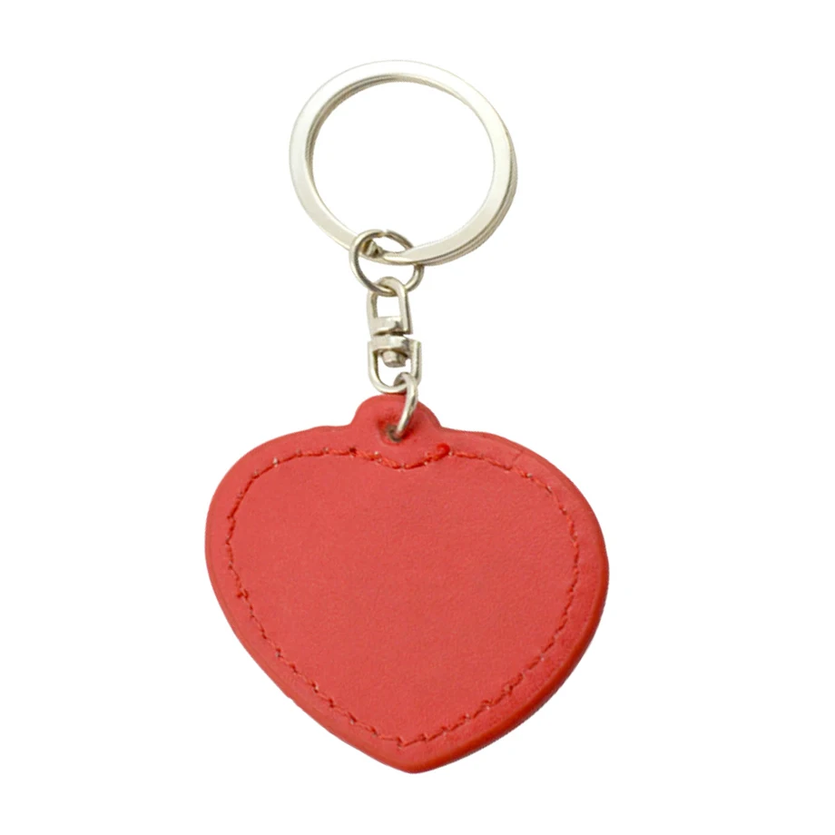 工厂定制自己的pu钥匙链心形汽车徽标皮革钥匙扣真正的空白皮革钥匙圈
