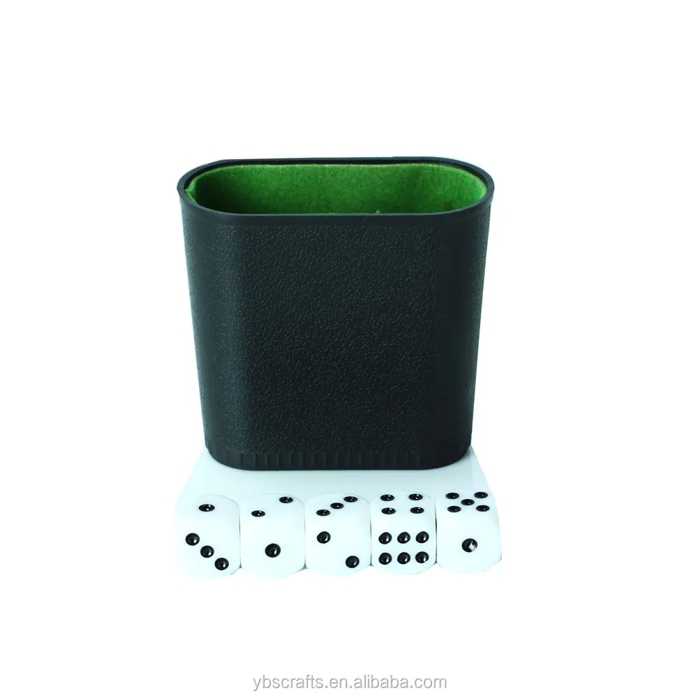 Oem Custom Plastic Oval Backgammon Mini Dice Cup With Good Feel Velvet