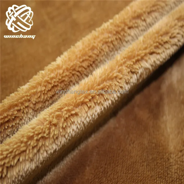 hot seller cozy brown soft coral fleece fabric for faux fur