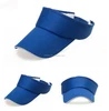 2018 100% Cotton blue outdoor sunscreen sports blank sun visor hat/caps