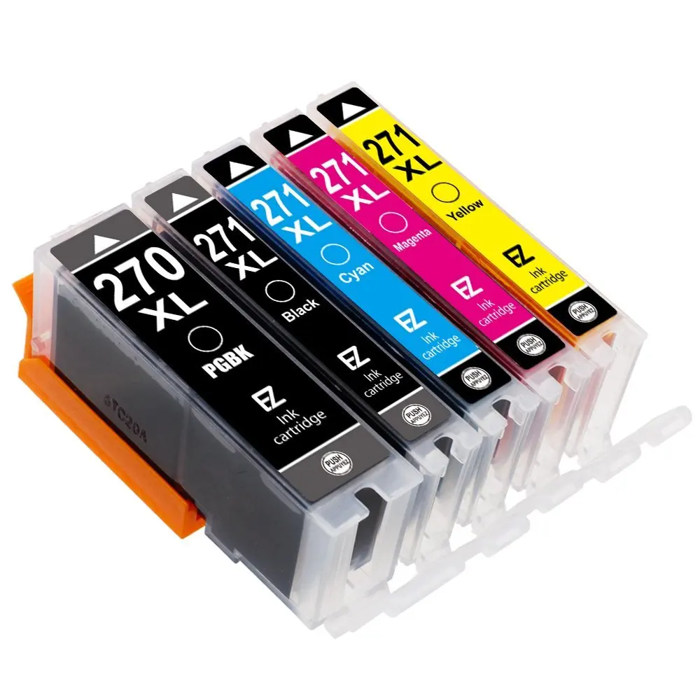 E-Z Ink (TM) Compatible Ink Cartridge Replacement for Canon PGI-270XL CLI-271XL PGI 270 XL CLI 271 XL (1 PGBK,1 Black,1 Cyan,1 Magenta,1 Yellow) 5 Pack Compatible With MG6820 MG5720 MG6821
