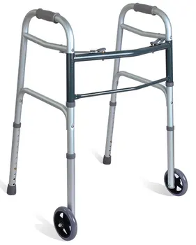 folding walking frame with wheels