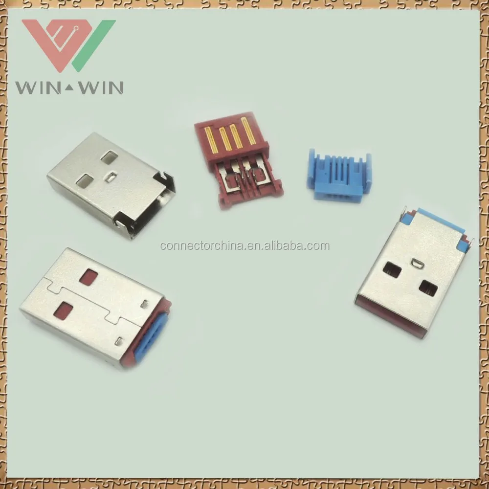 Short Type B 5P Male Crimping USB Connector