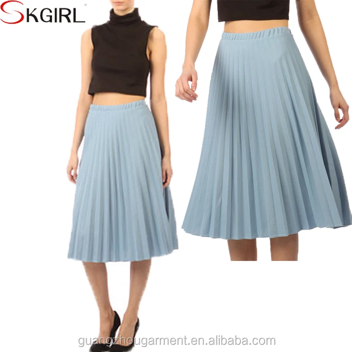 mid length pleated skirts medium