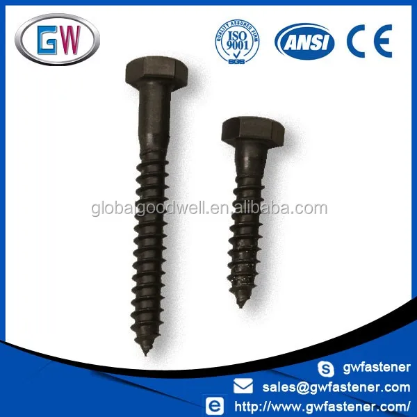 1/4",5/16'',3/8",1/2" Hex Head Black Oxide Lag Screw Buy Black Oxide