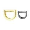 Customized logo bag handbag hardware adjuster clip metal d ring