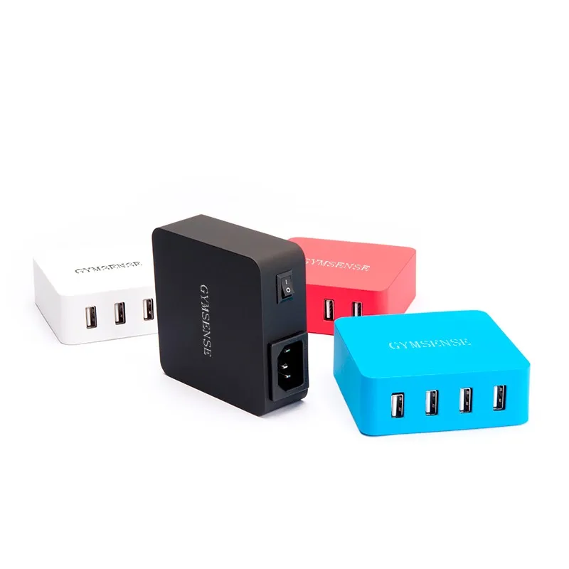 GS 25W 4-Port USB Wall Charger Travel Adapter for iPhone, iPad, Samsung Galaxy, Nexus, HTC