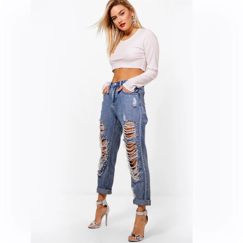 womens jeans with holes