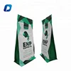 High quality custom printed plastic block bottom aluminum foil coffee bag with zipper
