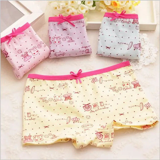 2016 Summer new female children baby cute cartoon printed cotton underwear girls underwear boxer briefs wholesale
