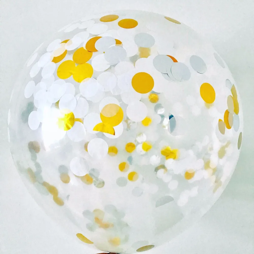 12 Inch Black And Gold Confetti Balloon For Party Birthday Wedding Decoration Confetti Latex