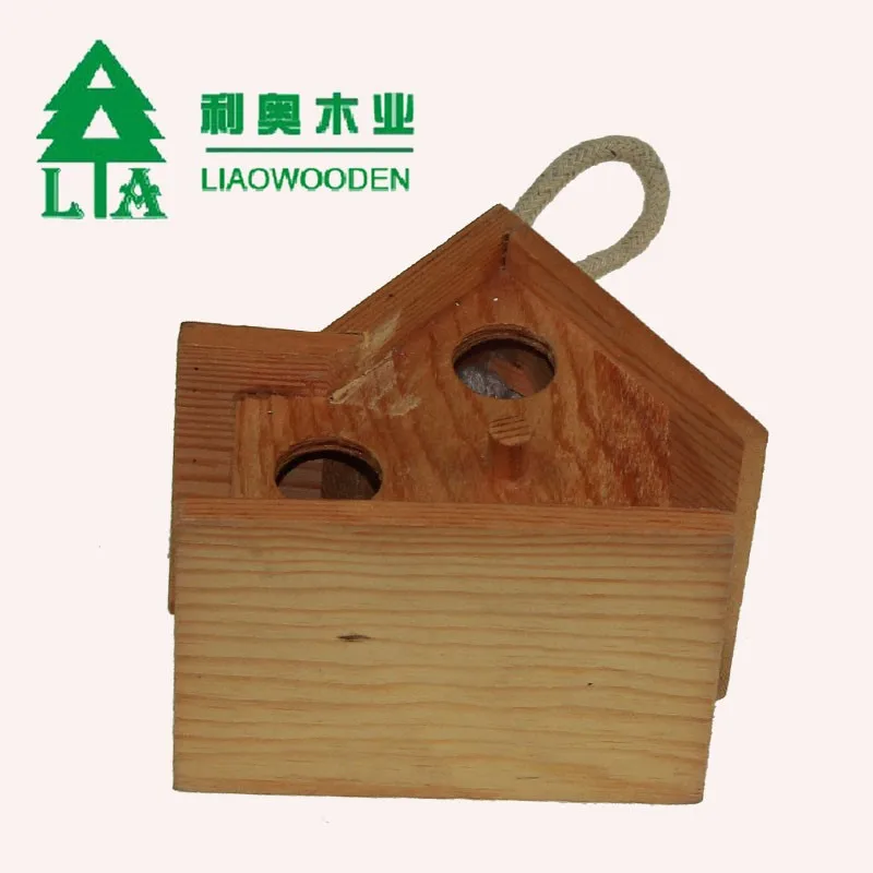 Art minds wooden crafts birdhouse wholesale , Window Mounted Outside Backyard mini wooden birdhouse for christmas decoration