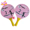 Promotional Wooden Beach Racket Bat With Ball,Wooden beach paddle ball,Beach game toy wooden Beach racket with ball W01A101