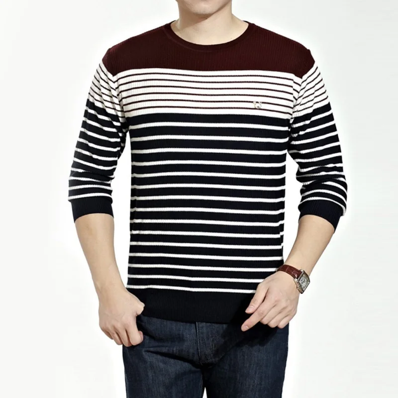 BASADINA Boys Long Sleeve Sweater Pullover 100/% Cotton Multicolor Stripe Sweaters