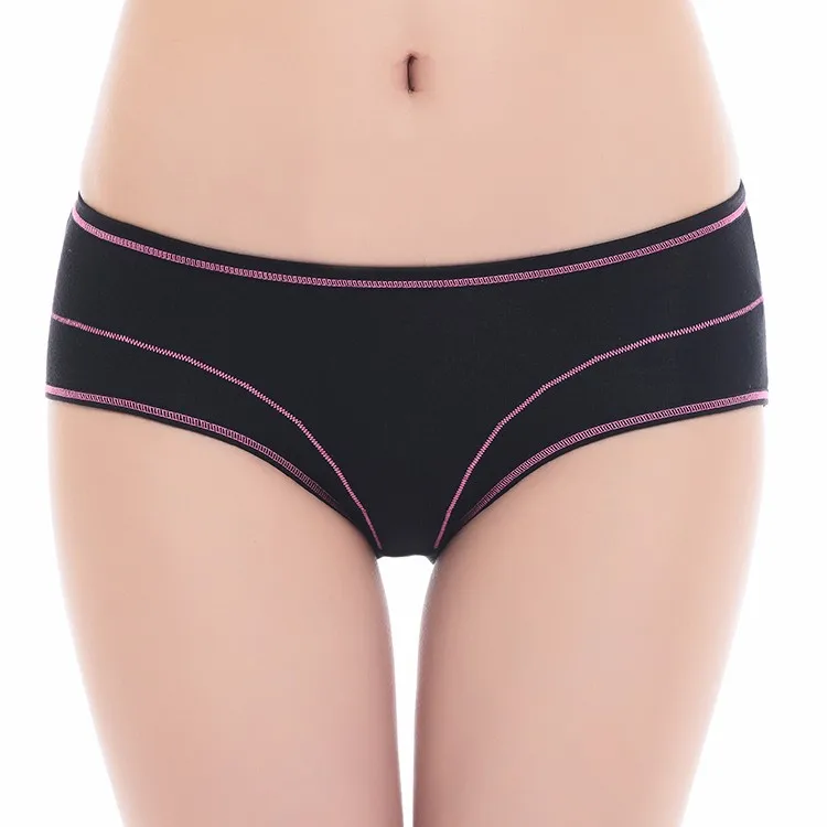 New Fashion Stripe Design Fancy Ladies Bulk Panties Bamboo Fiber Women