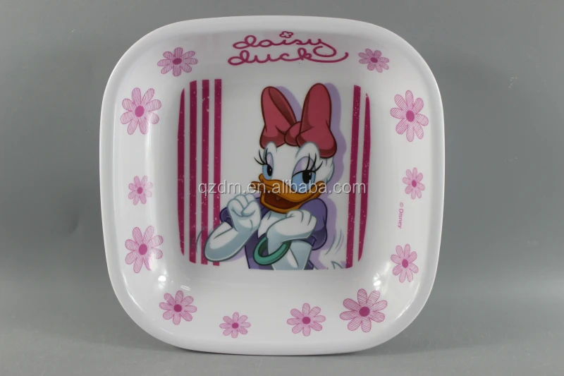 Sales promotion melamine square suop plates plastic square dish