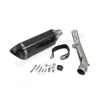 Real Carbon Fiber Exhaust Muffler + Mid Pipe for Kawasaki Z 800 Z800 2013 14 15