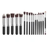 specialized cosmetic applicator black silver 16piece set makeup brush essentials