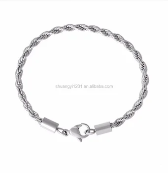 plain silver chain bracelet