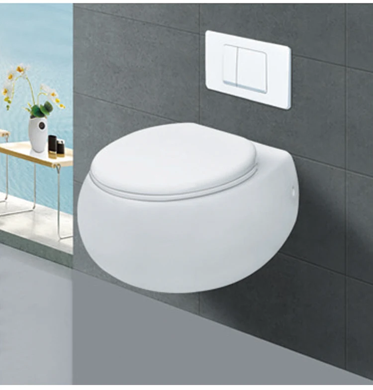 Tianfun — Pièces De Toilette Dissimulées,Suspension Murale Ronde,Wc