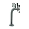 Stainless Steel Cobra Tap Tower Double Faucet Snake Beer Dispenser Tower with European Flow Control Type Tap