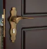 Classical Design Copper Door Safe Lock With Key Locking Brass architecture design apply to any doors