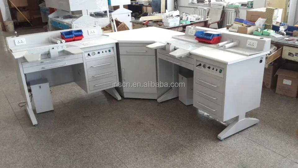 Double Person Corner Dental Workstation EM LT5D Dental Bench Double Person Corner Dental Workstation EM LT5D Dental Bench