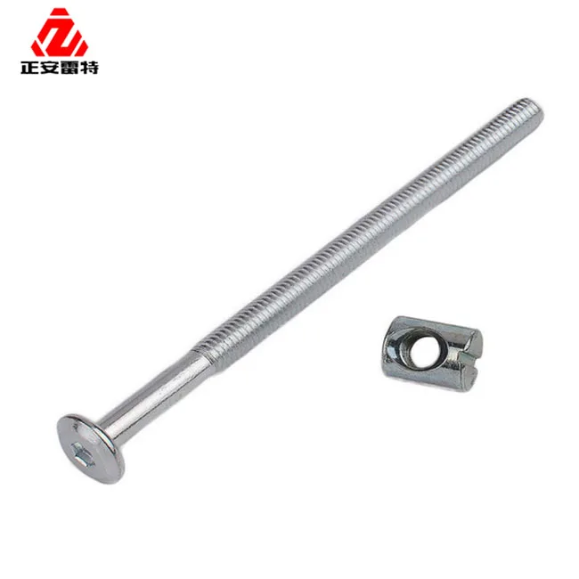 Tuerca cil/índrica para los muebles Tornillo ranurado M6 x 14mm largo Zp paquete de 10