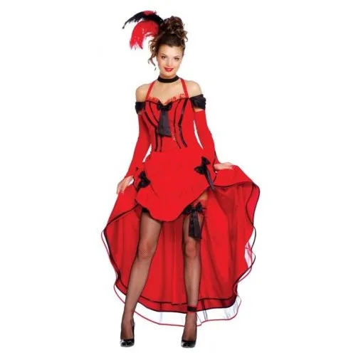 red saloon girl costume