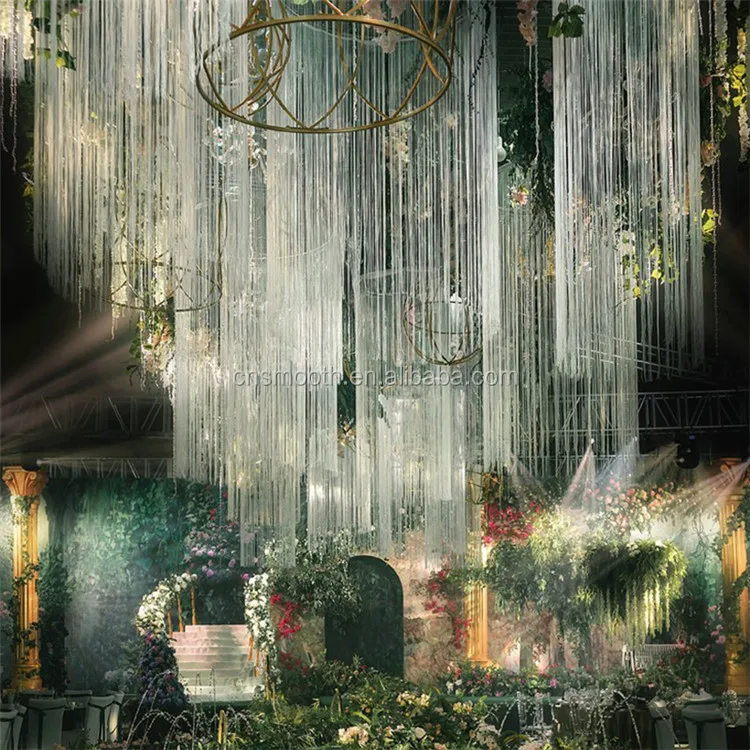 Universal Wedding Decoration Curtain String Light Ceiling Drapery