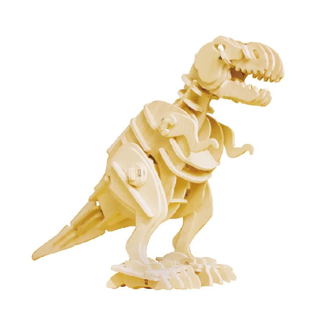 DIY educational wooden dinosaur model toys