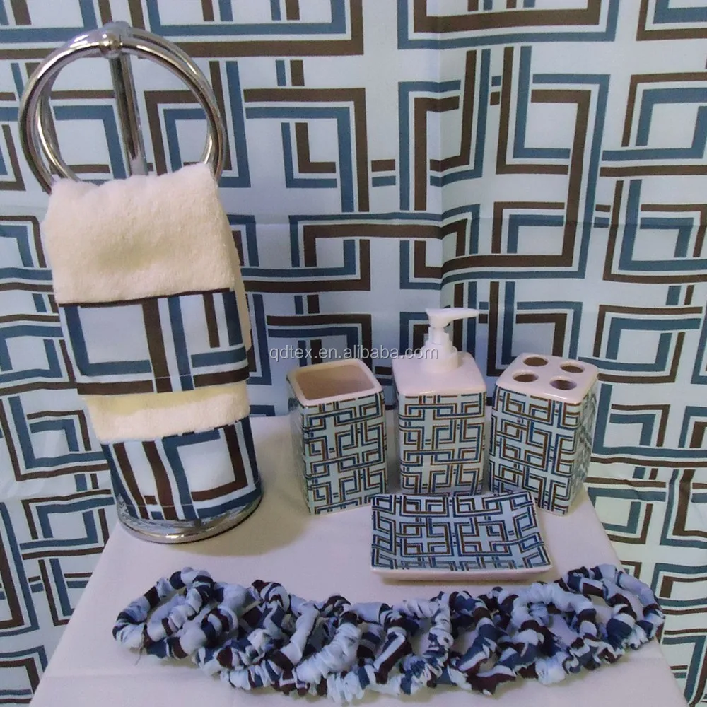 20 Piece Bath Set Bathroom Accessories Shower Curtain Accessory 20 Piece Bath Set Bathroom Accessories Shower Curtain Accessory
