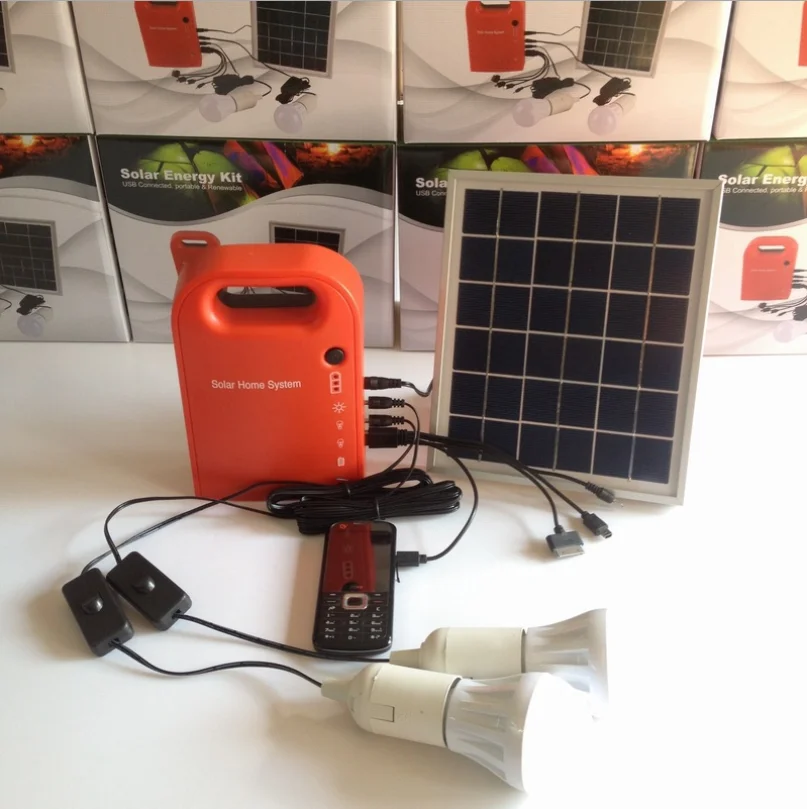 Household small solar generator lighting system portable battery energy storage power supply