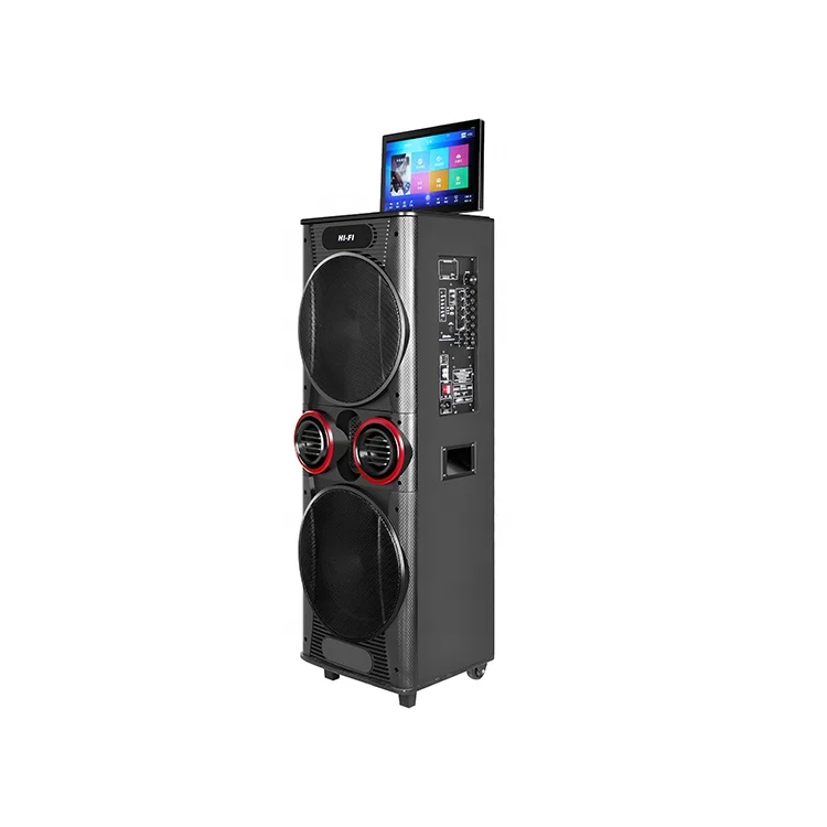 12 Inch Trolley Speaker With Display Screen Multimedia Karaoke Speaker With Touch Screen Tower Speaker - ANKUX.COM