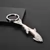 Metal shark bottle opener matte key ring pendant bottle opener
