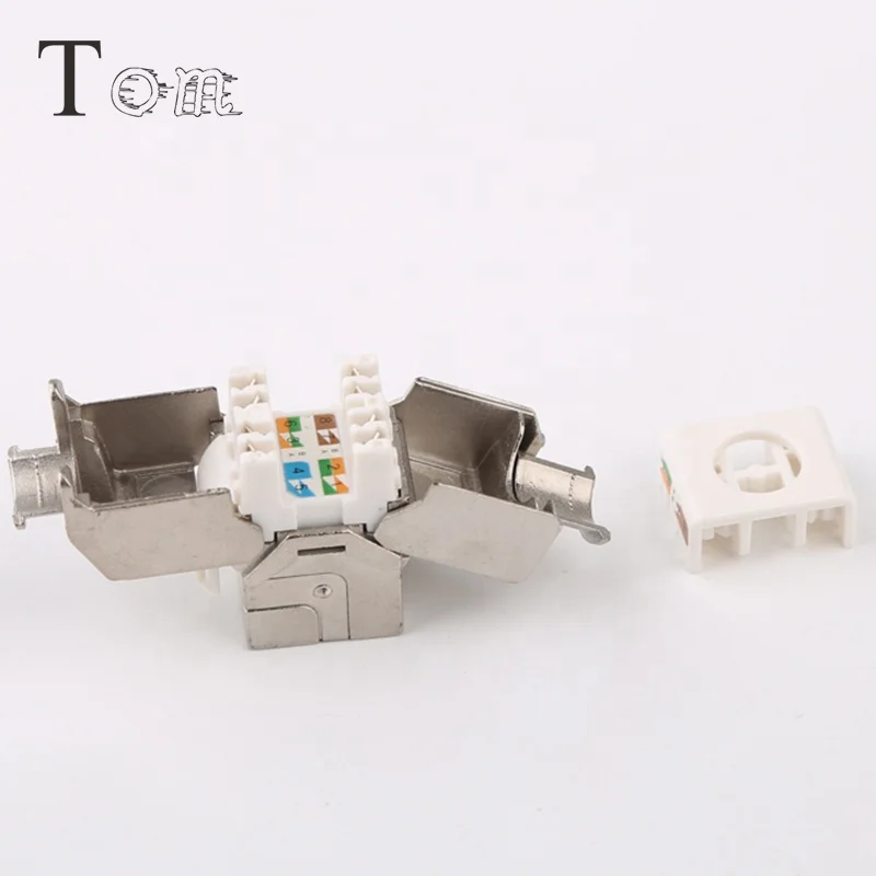 TOM MK-N-38 RJ45 Toolless Type, 180Degree Cat6a FTP Zinc Alloy Module keystone jack cat6A faceplate(5).jpg
