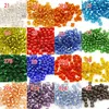 1.5mm Seed Bead glass silver line 15 colors 15/0 irregular round