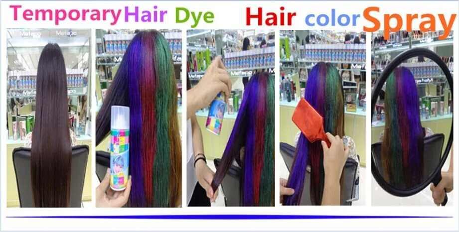 Aerosol Instant Temporary Hair Dye Spray Hair Color - Buy Spray