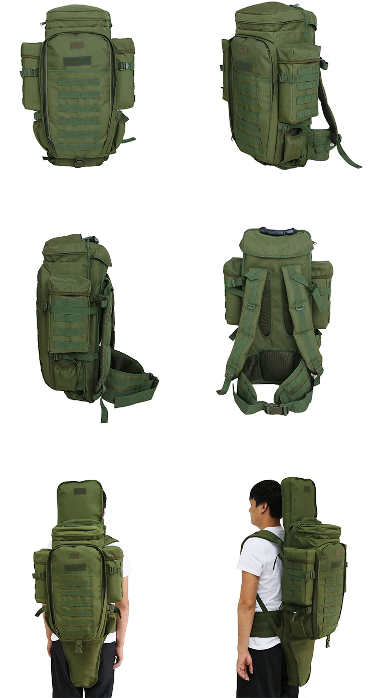 Large military digital camouflage backpack with rifle sleeve waterproof army attack molle tactical hunting backpack bag