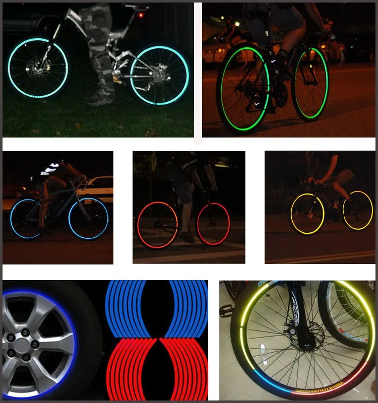 Sparkle Pvc Reflective Bicycle Wheel Stripes For Warning Safety - Buy ...